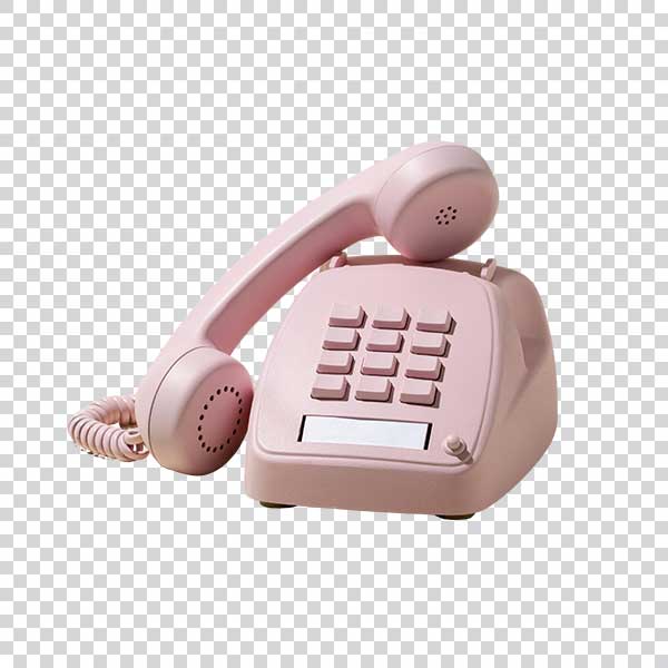 Shot Of Vintage Pink Telephone PNG