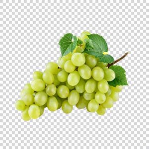 Sweet Grapes With Green Leaves Close Up PNG