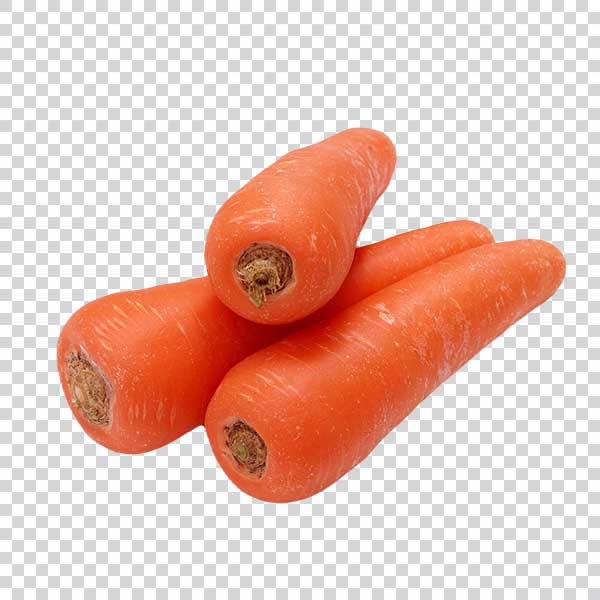 Three Fresh Carrots Close Up PNG