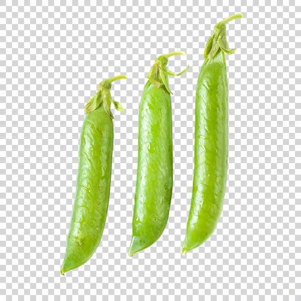 Three Fresh Green Peas Transparent Background PNG