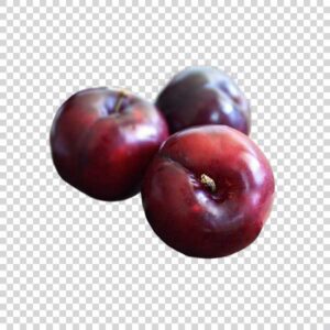 Three Fresh Plums Close Up PNG