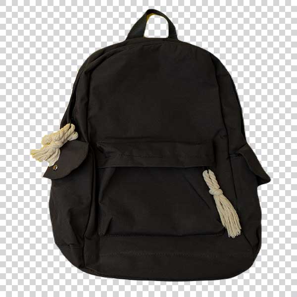 Top View Of Black Backpack PNG