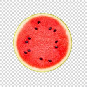 Top View Of Watermelon Half Slice PNG