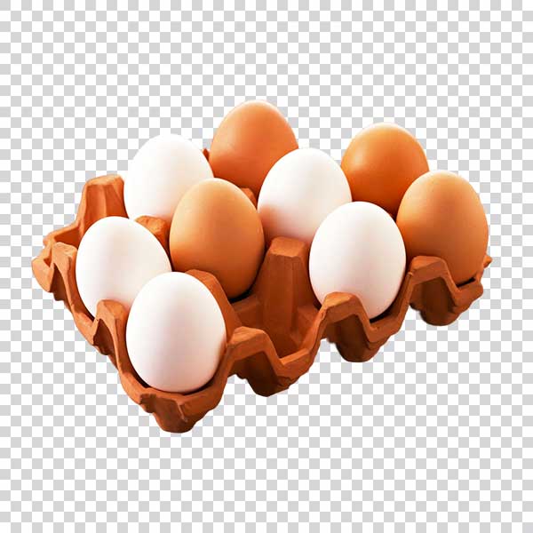 White And Brown Eggs Shot PNG