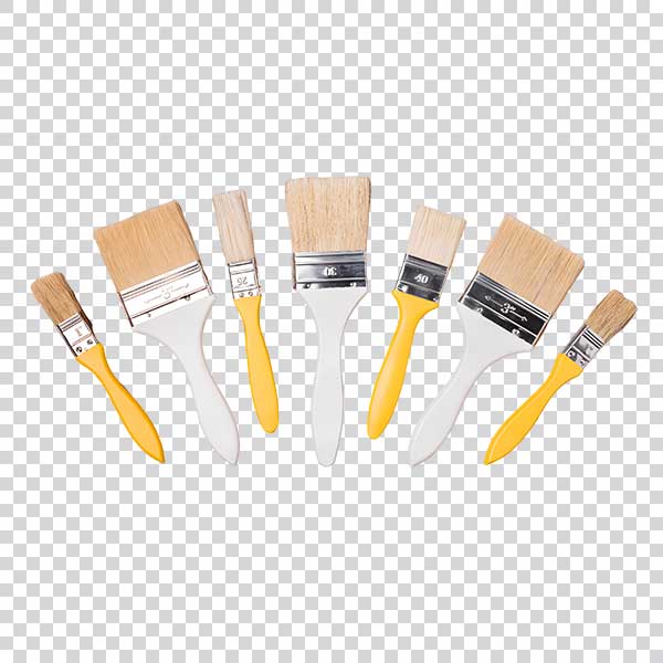 Assortment Of Little Vs Big Paint Brushes PNG