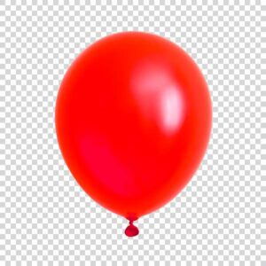 Big Red Balloon Transparent Front View PNG