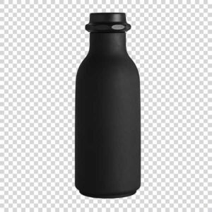 Close Up Of Black Water Bottle Transparent PNG