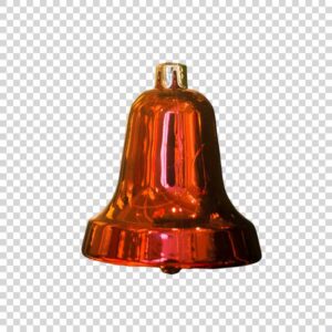 Close Up Of Christmas Tree Red Bell Transparent PNG