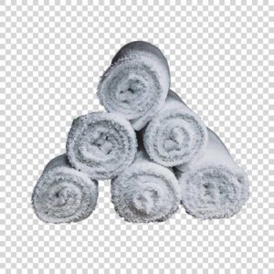 Close Up Of Folded White Towels PNG