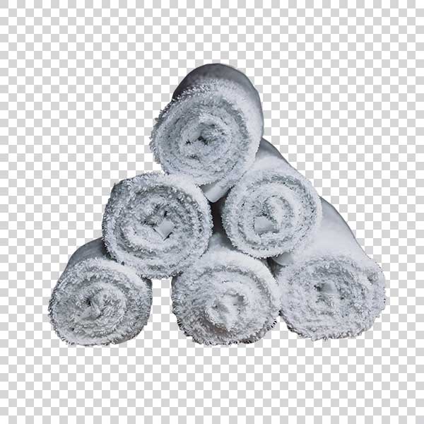 Close Up Of Folded White Towels PNG