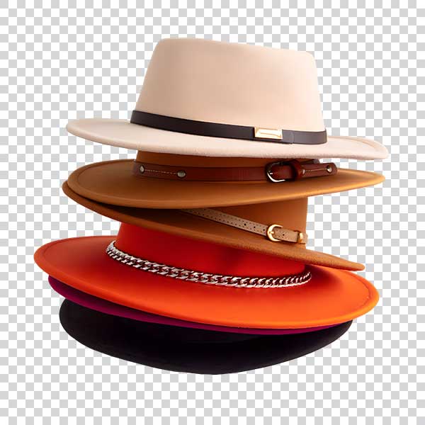 Close Up Of Luxury Hats Transparent Background PNG