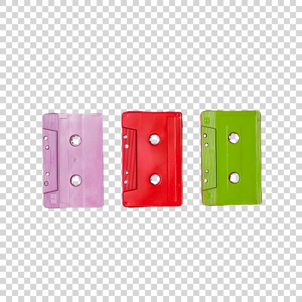 Colorful Cassettes PNG