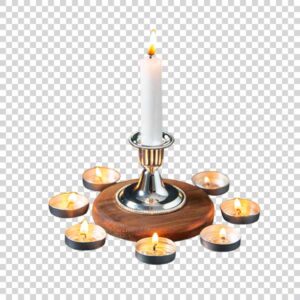 Front View Of Light Candles Portrait PNG