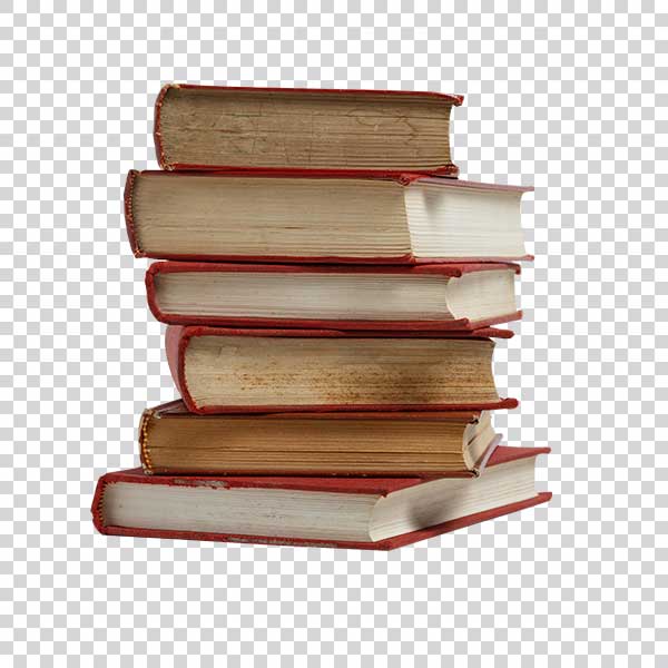 Front View Of Old Books Transparent Background PNG