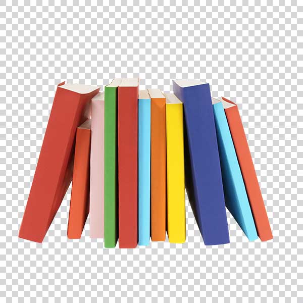 Front View Of Organized Vertical Books Transparent PNG