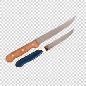 Front View Of Two Knives Transparent Closeup PNG