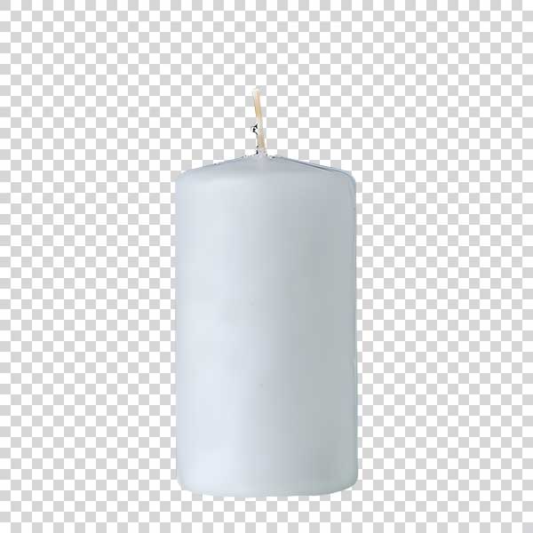 Front View Of White Candle Transparent Background PNG