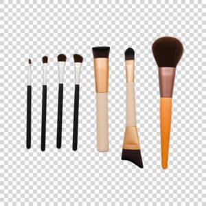 Makeup Brushes Top View PNG