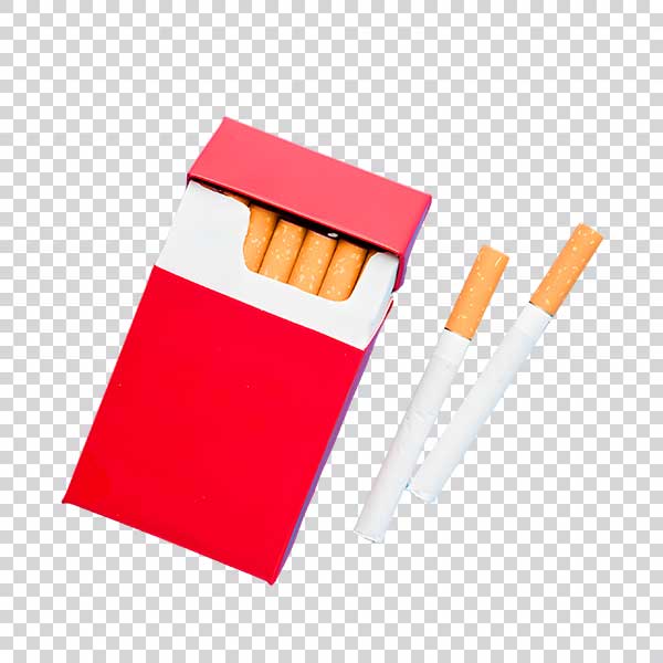 Opened Pack Of Cigarettes Top View PNG