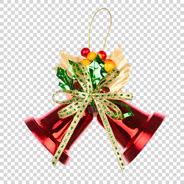 Photo Of Shiny Red Christmas Bells Transparent PNG