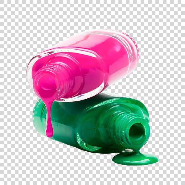 Pink Green Nail Polish Shot PNG