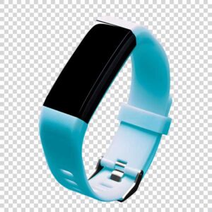 Portrait Of Blue Smartwatch Transparent Background PNG