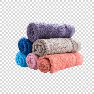 Portrait Of Folded Colorful Towels PNG