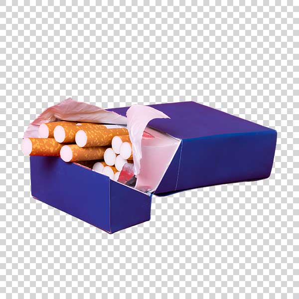 Portrait Of Opened Pack Of Cigarettes PNG