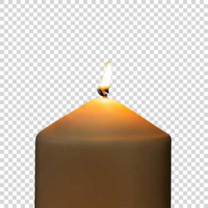 Shot Of Burning Candle Light With Realistic Flame PNG