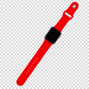 Shot Of Red Smartwatch Transparent Background PNG