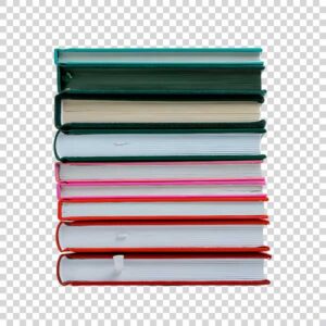 Shot Of Stacked Colorful Books Transparent PNG