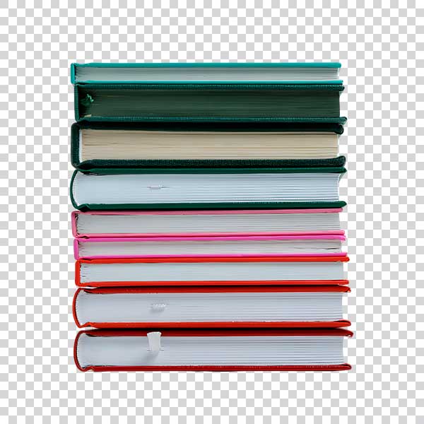 Shot Of Stacked Colorful Books Transparent PNG