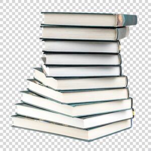 Spiral Stacked Books Transparent Background PNG