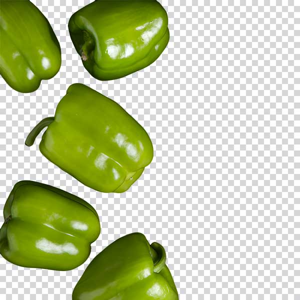 Suspended Ripe Bell peppers Transparent PNG