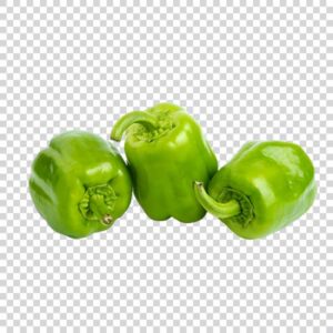 Three Fresh Bell peppers Closeup PNG