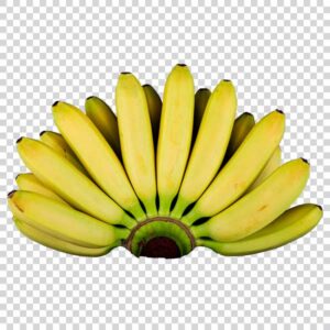 Top View Bunch Bananas Closeup PNG