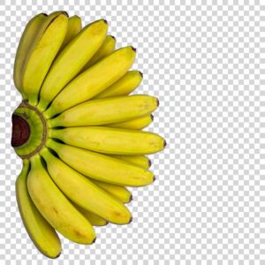 Top View Cluster Bananas Closeup PNG