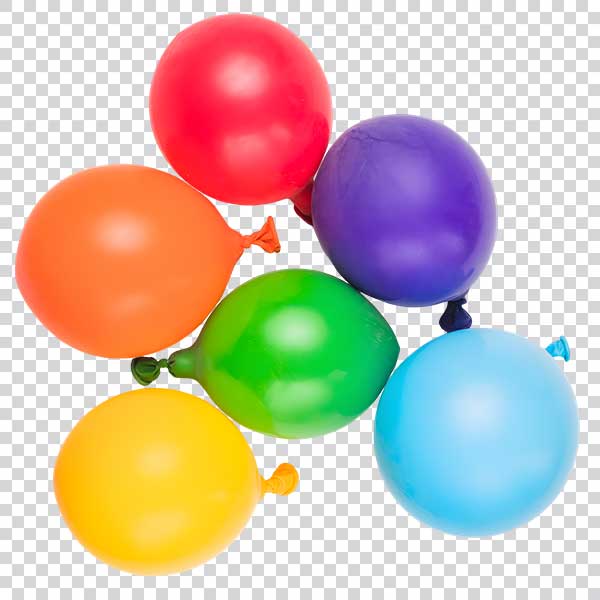 Top View Of Colourful Balloons Transparent Background PNG