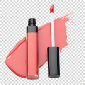 Top View Of Pretty Color Lipstick With Brush PNG