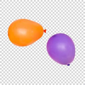 Top View Of Two Colourful Balloons Transparent PNG