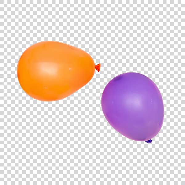 Top View Of Two Colourful Balloons Transparent PNG