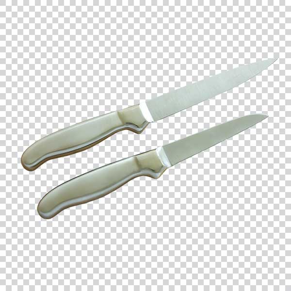 Two Knife Transparent Background Closeup PNG