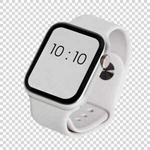 White Smartwatch Device Transparent Closeup PNG