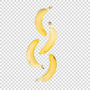 Yellow Bananas Closeup PNG