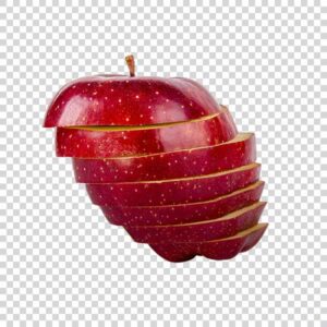 Red Sliced Apple PNG