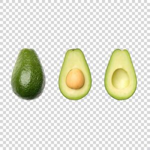 Three Avocados Slices PNG