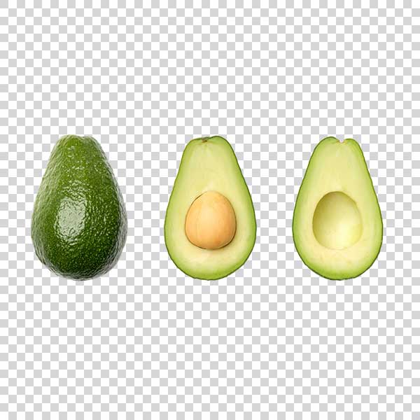 Three Avocados Slices PNG